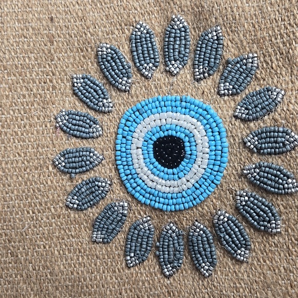 NWT Antik Kraft Eye Evil Beaded Shopper Tote - Picture 10 of 11